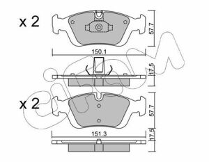 Тормозные колодки передн. 3 (E46), Z3 Roadster (E36), Z4 Roadster (E85) BMW