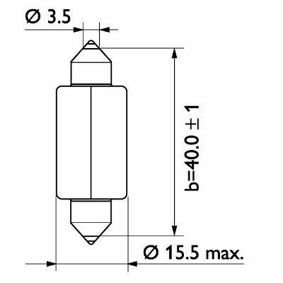 Лампа Festoon T15x43 24V 18W SV8,5