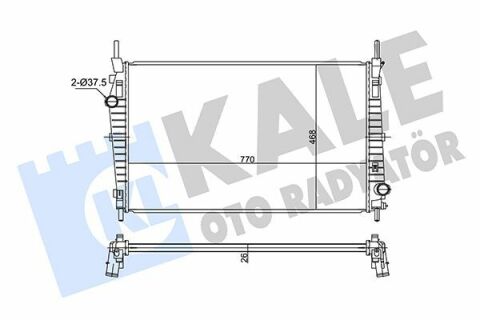 KALE FORD Радиатор охлаждения Transit 3.2TDCi 07-