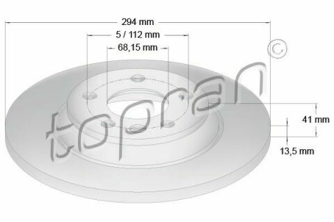 HP VW Диск гальмівний задній T4 97-