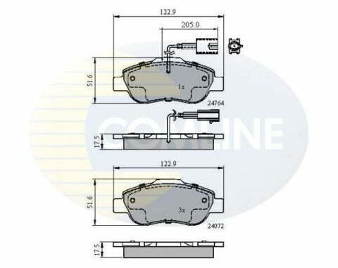 CBP11600 Comline - Гальмівні колодки до дисків