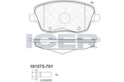 Колодки гальмівні (передні) Seat Cordoba/Ibiza IV/VW Polo/Skoda Fabia 99-15/Roomster 06-15