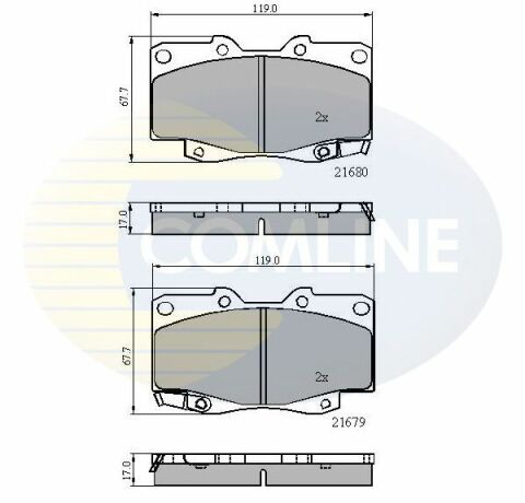 CBP31574 Comline - Тормозные колодки для дисков