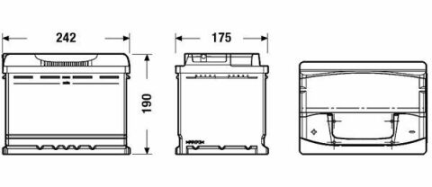 Аккумуляторная батарея 60Ah/600A (242x175x190/+L/B13) Premium