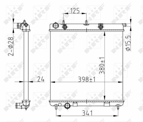 Радиатор охлаждения Citroen C2/C3/C4/Peugeot 1007/2008/207 1.0-1.6 02-