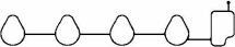 Прокладка колектора впуск Matiz 1.0 05- Прокладка колектора впуск Matiz 1.0 05-