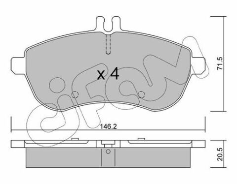 Тормозные колодки передние .W204 07- MB