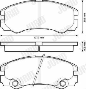 тормозные колодки передние opel frontera,monterey -98