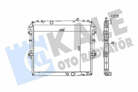 KALE TOYOTA Радиатор охлаждения Hilux VII 2.5/3.0 D-4D 05-