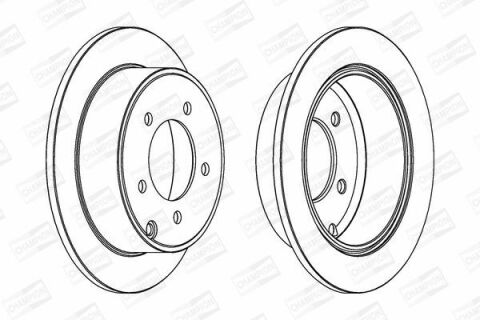 CHAMPION DODGE Диск гальмівний задн.Caliber 06-