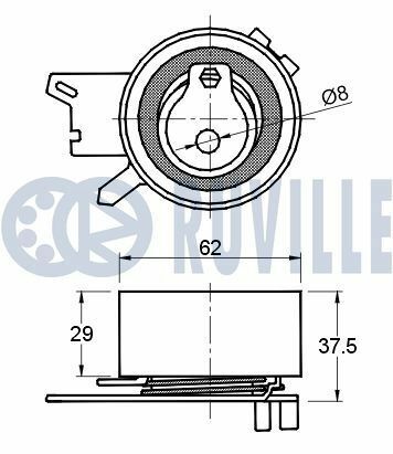 RUVILLE CITROEN Ролик натяжителя ремня C4/C5/C8, Jumpy, PEUGEOT