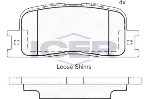 Тормозные колодки (задние) Toyota Camry 01-11/Highlander 00-03/Lexus ES 96-06