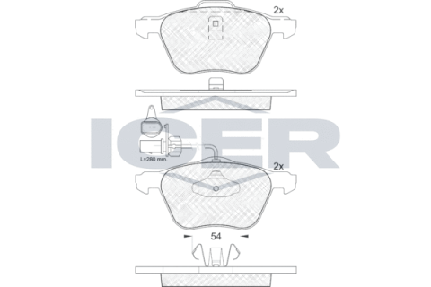 Колодки тормозные (передние) Ford Galaxy 95-06/Seat Alhambra/VW Sharan 95-10/VW T4 90-03 (+датчики)