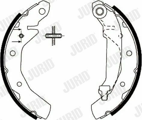 JURID Щеки тормозные задн. DAEWOO Matiz 0,8/1,0 98-05