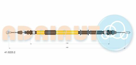 Трос ручного тормоза задний правый/левый Master 2,3 10- (1490mm) RENAULT