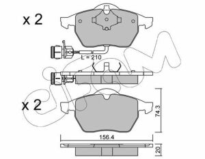 Тормозные колодки пер. 100/200/A4/A6/Passat 79-01