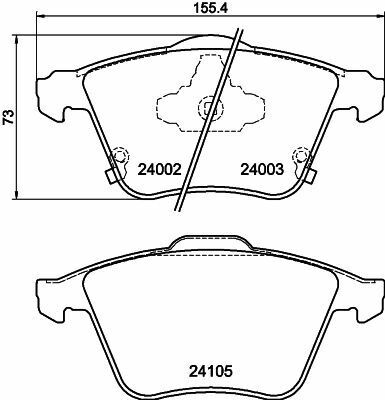 MINTEX  Колодки тормозные передние MAZDA 6 2,3 02-.