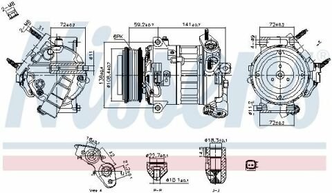 Компресор кондиціонера TRANSIT V363 2.0 16-FORD