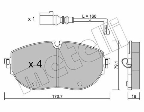 Колодки тормозные (передние) VW T7 1.4 e-Hybrid/1.5TSi/2.0TDi/TSi 21-(с датчиком)