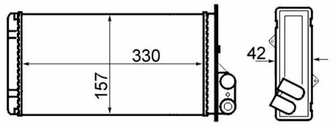 Радиатор печки Renault Master II 1.9-3.0dCi 98-