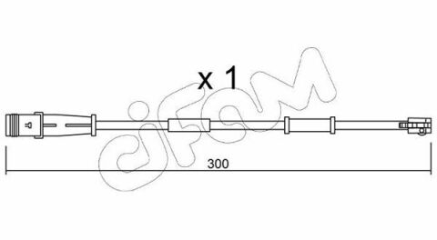 Датчик тормозной колодки Astra H, Vectra C, Zafira B (1шт.) Opel