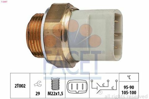 Датчик включения вентилятора Vito OM601 (на радиаторе) (3контакта)