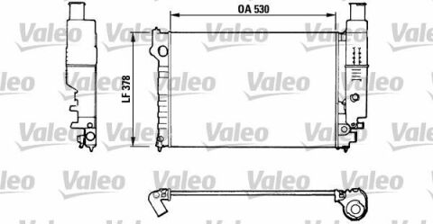 Основной радиатор 2.0MPI 16V Peugeot 605 89-99, Citroen XM 94-00