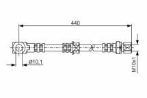 Шланг гальмівний передній OMEGA 1,8-3,0 86- (правий/лівий) OPEL