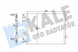 KALE RENAULT Радіатор кондиціонера Trafic II 06-, Opel Vivaro, Nissan