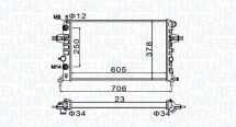 Радиатор Opel Astra G 1.4/1.6/1.8 16V Радиатор Opel Astra G 1.4/1.6/1.8 16V