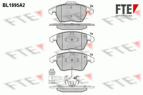 Колодки тормозные (передние) VW Caddy 03-(с датчиком)