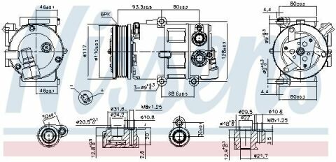 Компрессор FORD GALAXY III (CA1) (06-) 2.0 и 16V