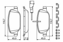 Тормозные колодки задние Датчик ALFA 159 06- ALFA ROMEO Тормозные колодки задние Датчик ALFA 159 06- ALFA ROMEO