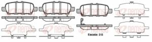 NISSAN Гальмівні колодки задн з датчик. .Murano,Tiida,Juke 10-,Infiniti,Suzuki