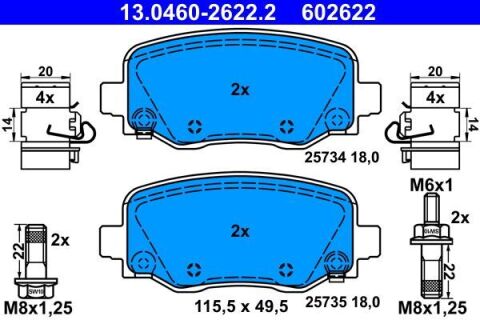 Колодки тормозные (задние) Jeep Cherokee 13-