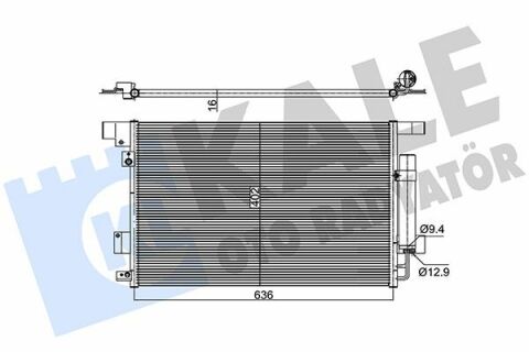 KALE CITROEN Радиатор кондиционера C-Crosser,C4 Aircross,Mitsubishi ASX,Lancer VIII,Outlander II,Peugeot 4007/4008