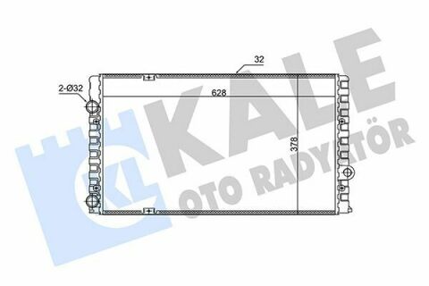 KALE VW Радиатор охлаждения Golf III,Vento 1.9D/TD 92-