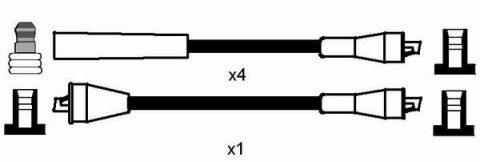 Комплект  кабелiв  запалювання