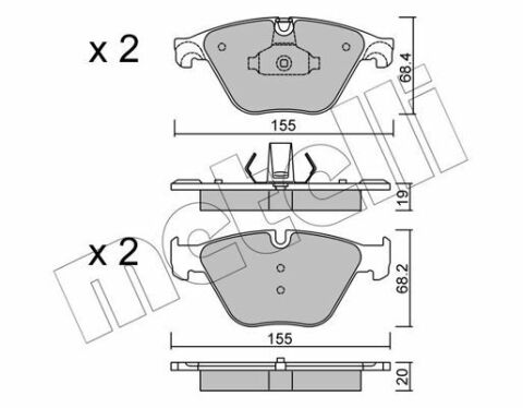 Колодки тормозные (передние) BMW 5 (F10/F11/F18) 09-17/7 (F01/F02/F03/F04) 08-12