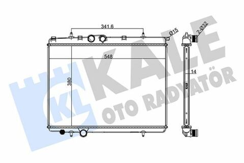 KALE CITROEN Радиатор охлаждения Berlingo,C4,Xsara,Peugeot 206/307/308,Partner  1.1/2.0HDI