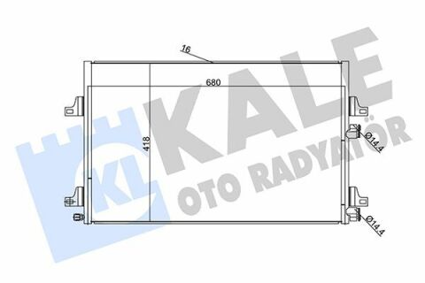 KALE RENAULT Радиатор кондиционера Espace IV 2.0/3.5 02-