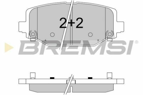 Тормозные колодки зад. Fiat Freemont 11-/Dodge Caravan 08- (130.1x55.2x17.1)