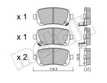 Колодки гальмівні (задні) VW Routan 08-13/Chrysler Grand Voyager 07-/Dodge Journey 08-