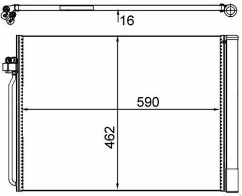 Радиатор кондиционера BMW X5 (E70/F15/F85)/X6 E71/E72/(F16/F86/) 2.0D-4.8 06-19