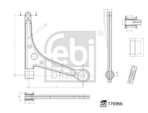 Рычаг подвески (передний/снизу) (L) VW T4 90-03