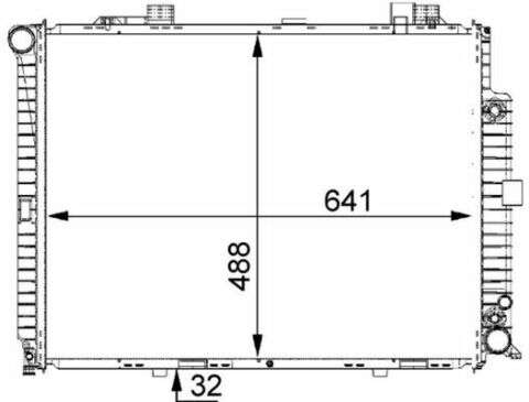 Радіатор охолодження MB E-class (W210) 4.2-5.0/3.0D 95-03