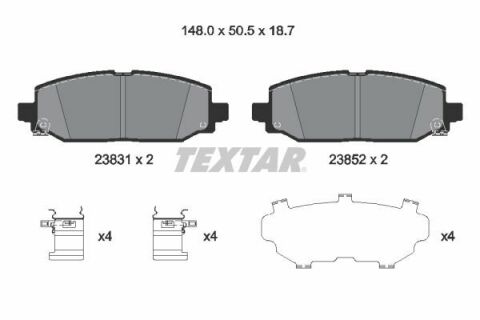 Тормозные колодки (задние) Jeep Wrangler 17- (TRW)