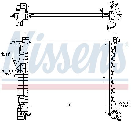 Радиатор OP MERIVA B(10-)1.4 и 16V TURBO(+)[OE 1300308]