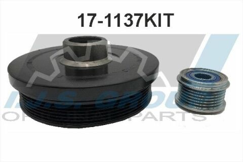 Шкив коленвала + шкив генератора BMW 5/7/X5/X6 2.5-4.0D 08- (7PK)