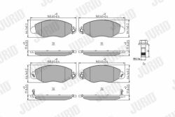 Колодки тормозные передние FORD TRANSIT 2.0 00- Колодки тормозные передние FORD TRANSIT 2.0 00-